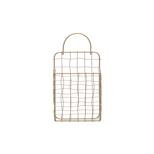 Small Gold Wall File Pocket Basket by Ashland&#xAE;